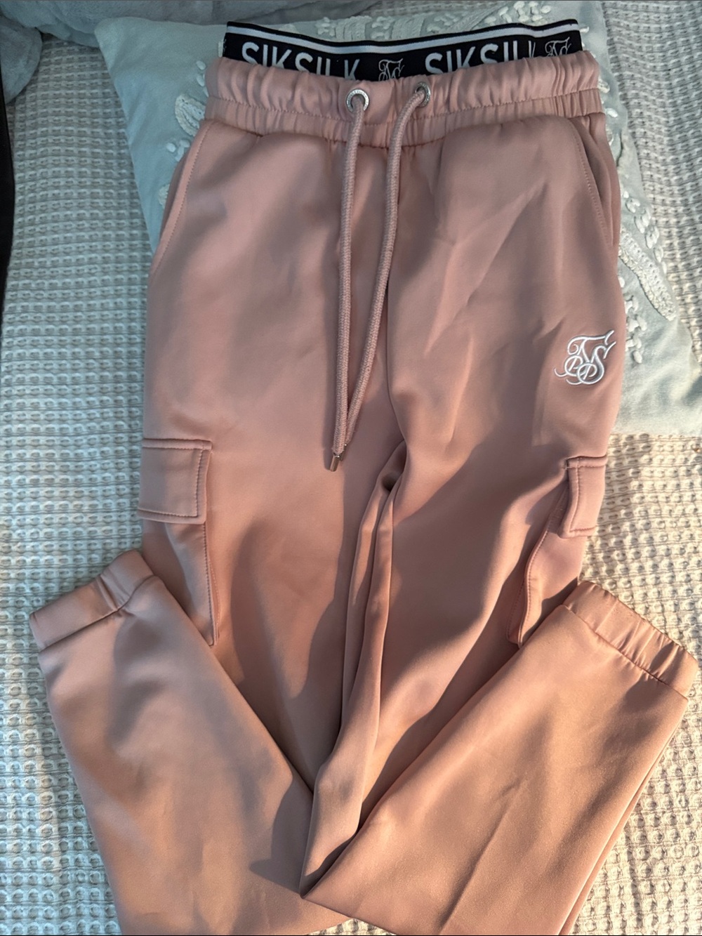 SikSilk Women's Pink Cargo Joggers